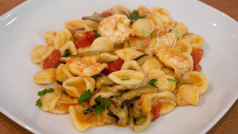 Pasta con Gamberi